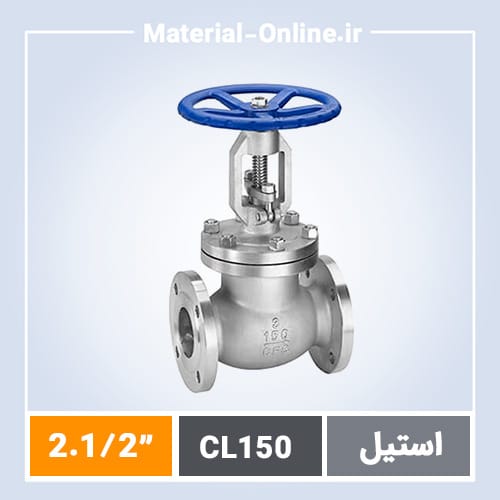 گیت ولو استیل کلاس 150 سایز 2.1/2 اینچ