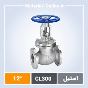 گیت ولو استیل کلاس 300 سایز 12 اینچ